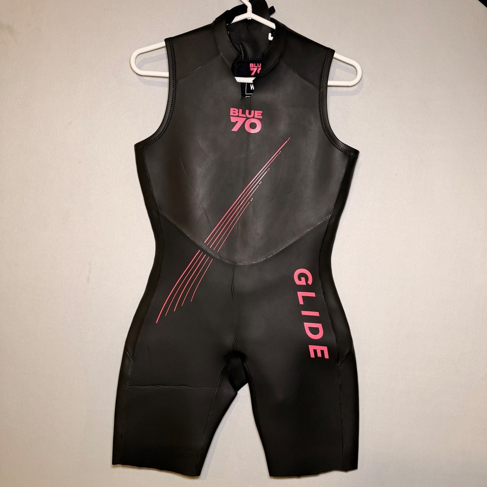 Blueseventy Glide Wetsuit Womens WMA Sleeveless Shorty Black Pink Triathlon